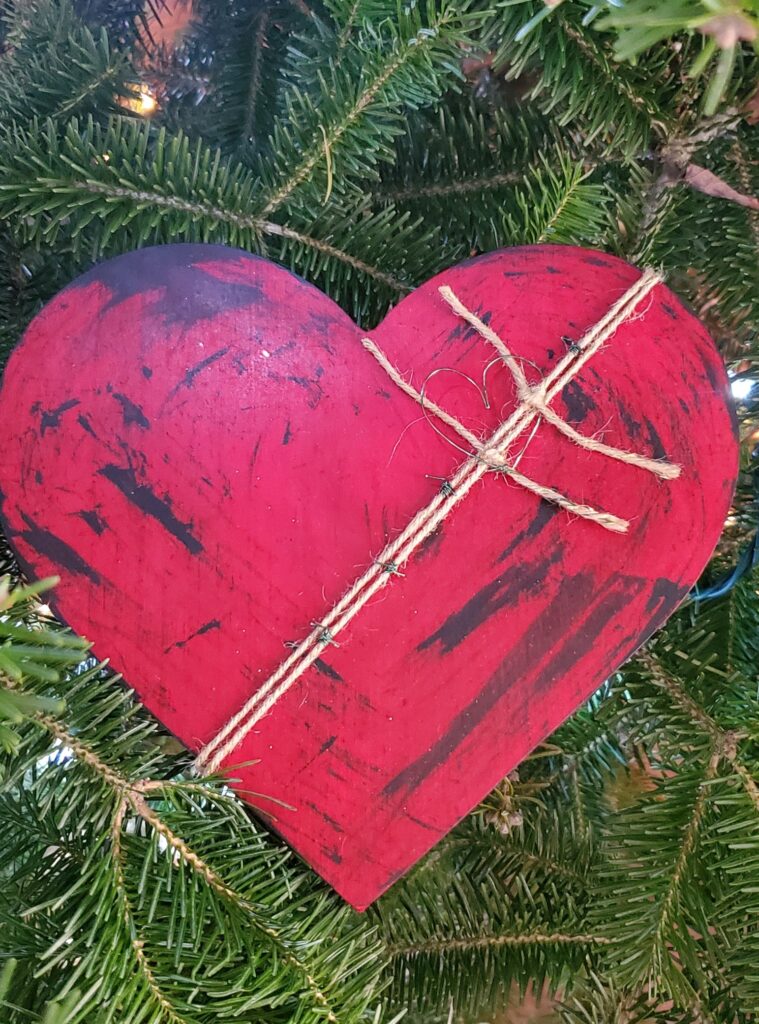 Rustic Wooden Heart $15 about 9" across, 1" thick